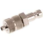 Kupplungsstecker (NW2,7) 4,3x3mm Schlauch, Messing vernickelt