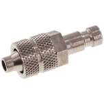 Kupplungsstecker (NW2,7) 6x4mm Schlauch, Edelstahl