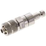 Kupplungsstecker (NW2,7) 6x4mm Schlauch, Messing vernickelt