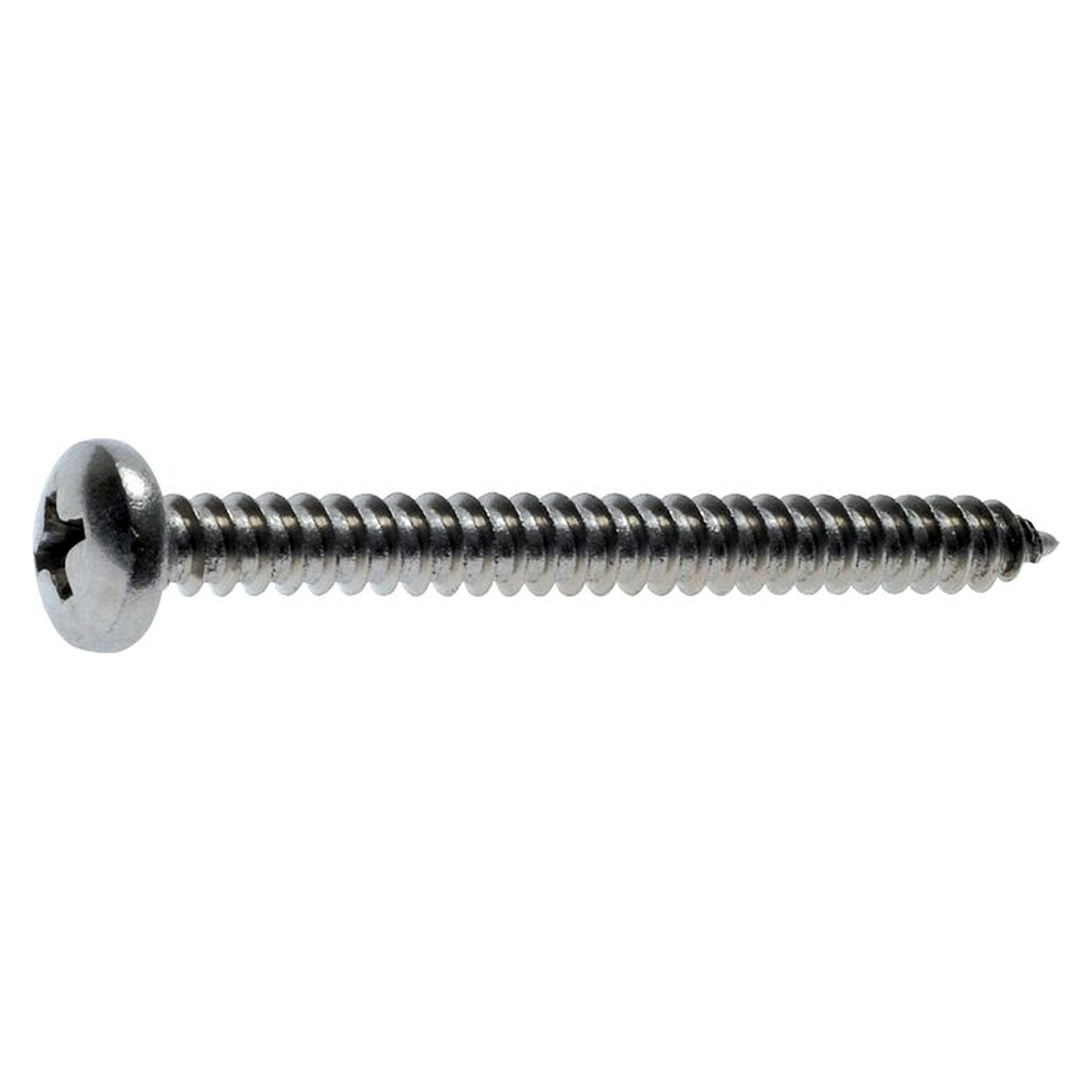 Pan head self-tapping screw DIN 7981 C, 4.8 x 13 mm, cross recess PH2, stainless steel A2