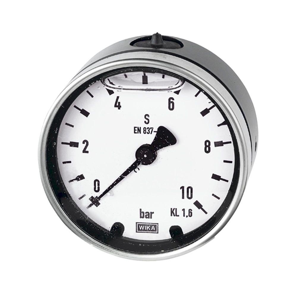 Riegler 102207.Glycerine pressure gauge, rear centric, G 1/4, -1 / 0 bar, Ø 63