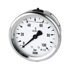 Riegler 102146.Glycerine pressure gauge, rear centric, G 1/4, 0 - 2.5 bar, Ø 63