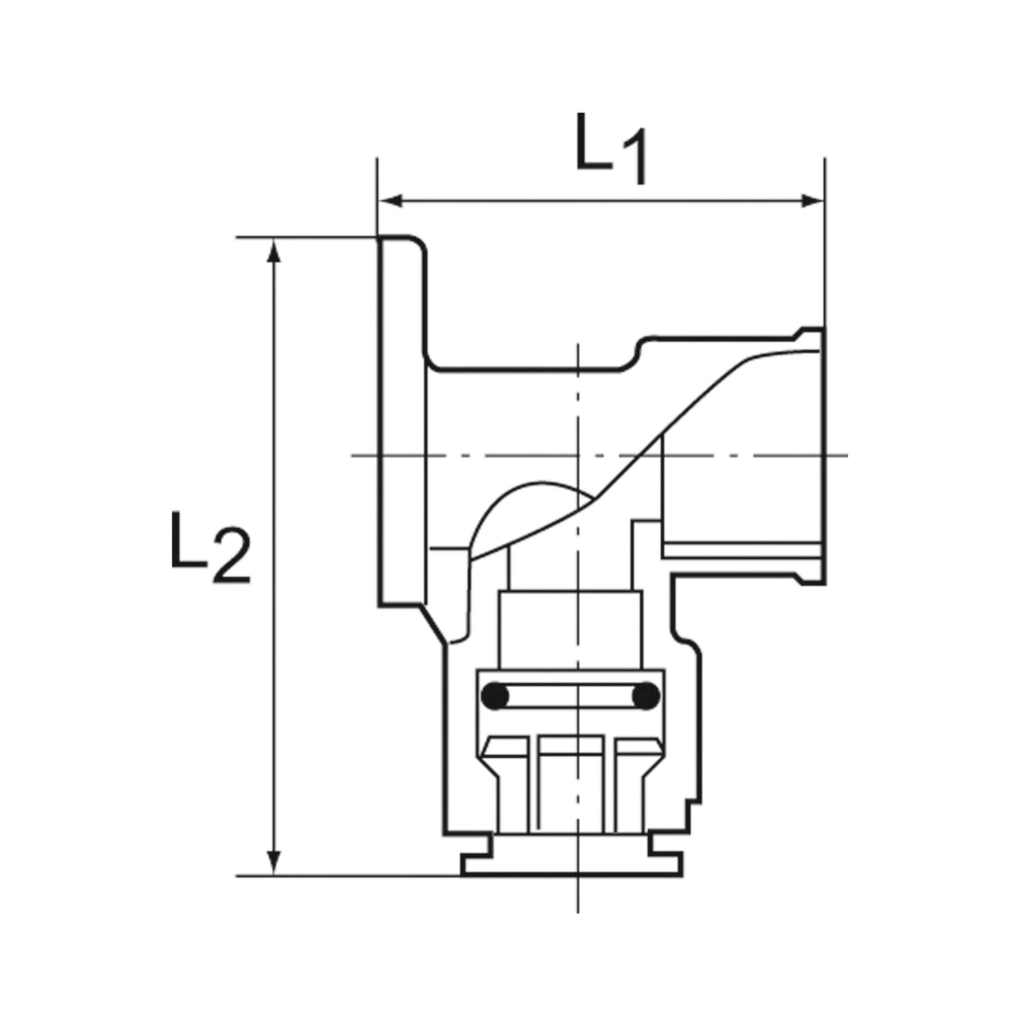 Wall bracket made of brass, 3/4 BSP, for pipe exterior Ø 22 mm - Riegler 114068