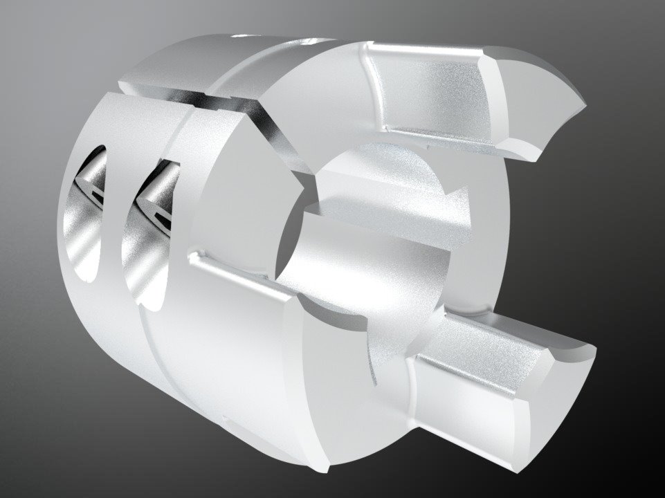 KTR 550197152249. Rotex GS 19 AL-H clamp hub 2.1 Ø22H7 key w. 2 clamping screw M4