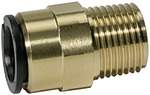 Riegler 114075.Screw-in connector, brass, 1 BSPT, for pipe exterior Ø 28 mm