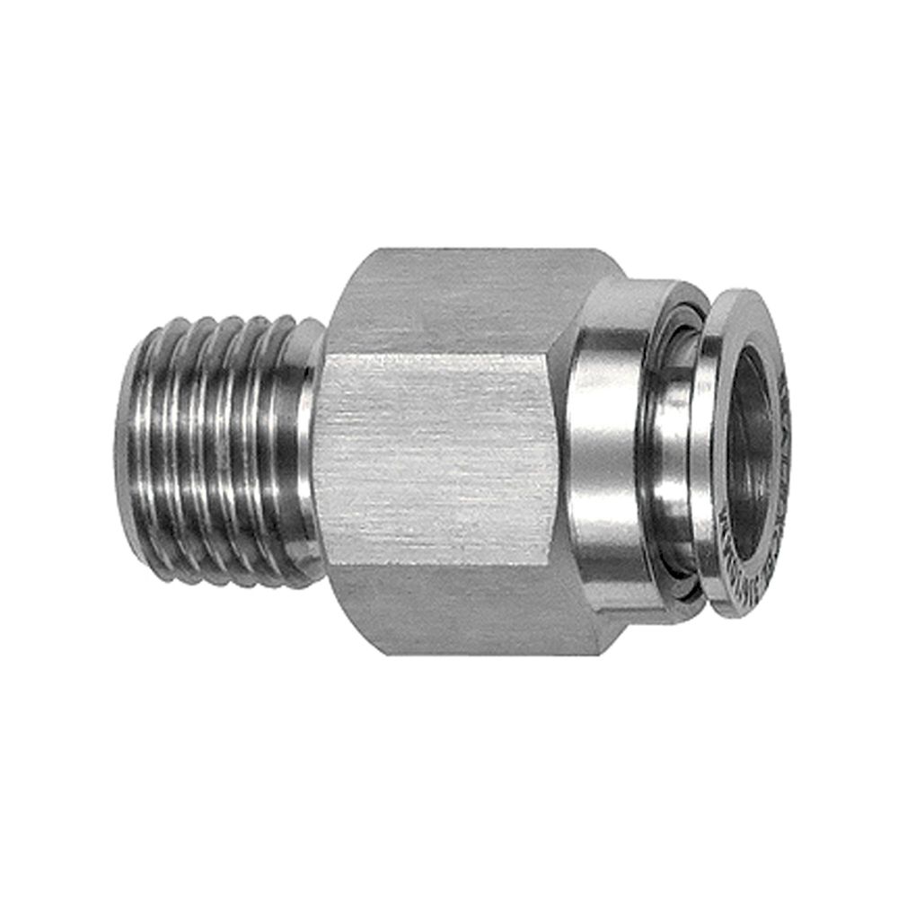Riegler 135087.Straight push-in fitting R 1/2 o., for hose exterior Ø 10 mm