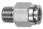 Riegler 135076.Straight push-in fitting R 1/8 o., for hose exterior Ø 6 mm