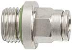 Riegler 108869.Straight push-in fitting »metallica« G 1/2 o., hose exterior Ø 10