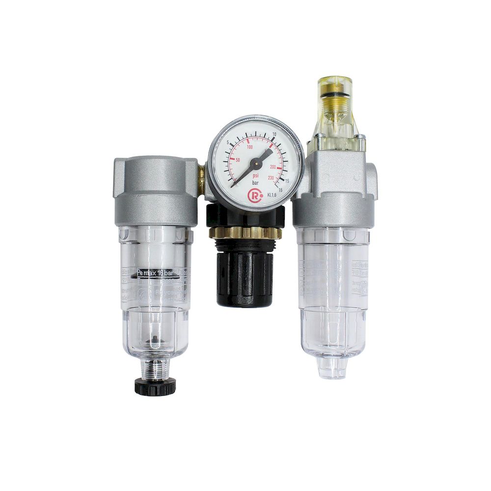 Riegler 100801. Wartungseinheit 3-tlg. »Standard-mini«, PC-Behälter, BG 0, G 1/8