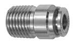 Riegler 135107.Straight push-in fitting, round, R 1/8 o., for hose exterior Ø 4