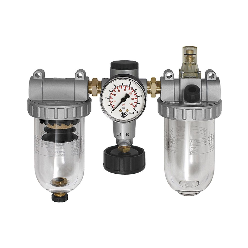 Riegler 101064.Service unit 3-part »Standard« with PC container, Size 1, G 1/4