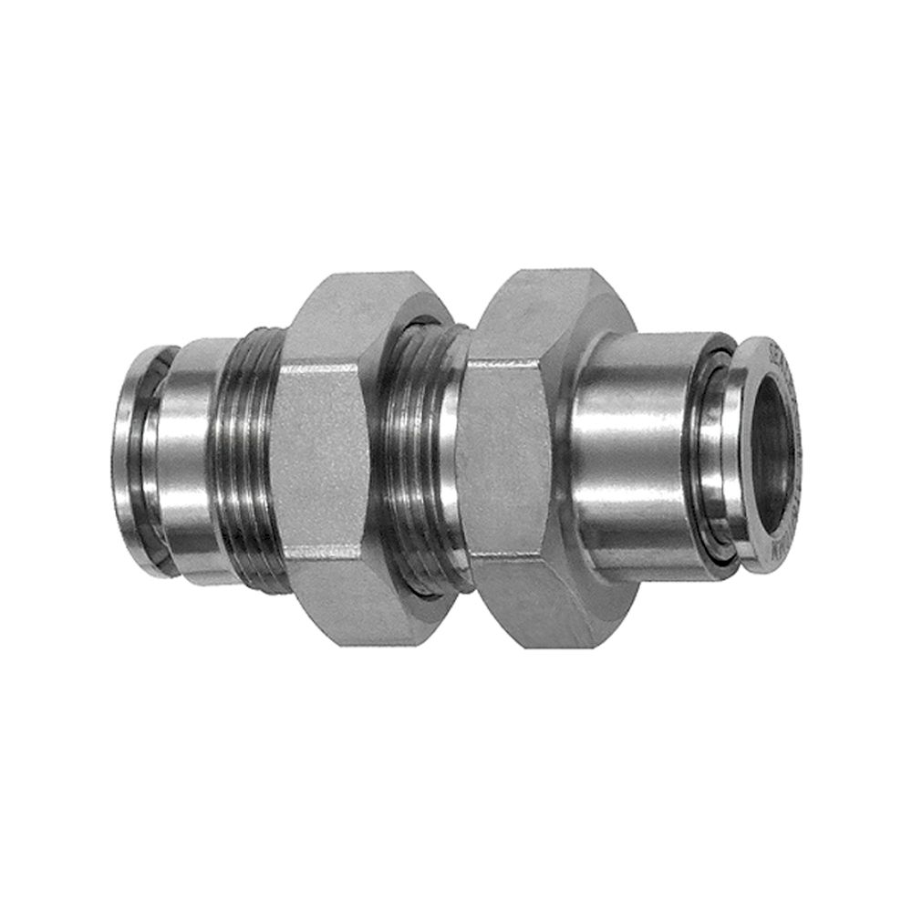 Riegler 135261.Straight push-in bulkhead connector, M26x1.5, Stainless steel