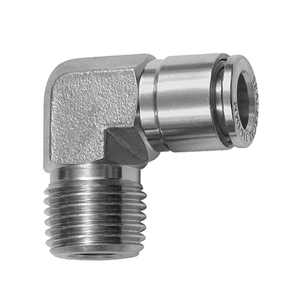 Riegler 135171.Push-in L-fitting R 1/2 o., for hose exterior Ø 16, ES 1.4404