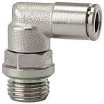 Riegler 108908.Push-in L-fitting »metallica« rotating, G 1/2 o., hose ext. Ø 12