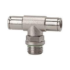 Riegler 108925.Push-in T-fitting »metallica« rotating, G 1/4 o., hose ext. Ø 10