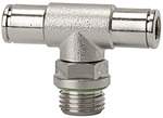 Riegler 108927.Push-in T-fitting »metallica« rotating, G 3/8 o., hose ext. Ø 10