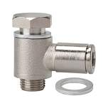 Riegler 108955.Push-in L-fitting »metallica«, rotating, G 1/8 o.,for hose ext.Ø8