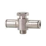 Riegler 108964.Push-in T-fitting »metallica« rotating, G 1/8 o.,hose exterior Ø6
