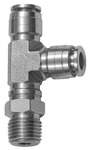 Riegler 135226.Push-in T-fitting, L-shape rotating R 1/8 o. for hose exterior Ø4