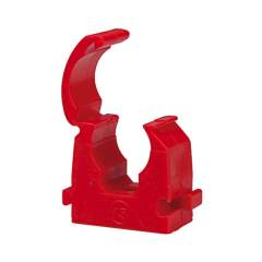 Riegler 114044.Pipe clamp, Polypropylene, for pipe exterior Ø 18 mm, red