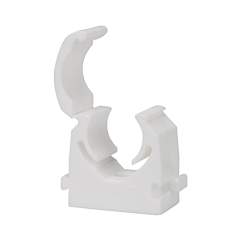 Riegler 114047.Pipe clamp, Polypropylene, for pipe exterior Ø 15 mm, white
