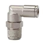 Riegler 108917.Push-in L-fitting »metallica« rotating, R 3/8 o., hose ext. Ø 10