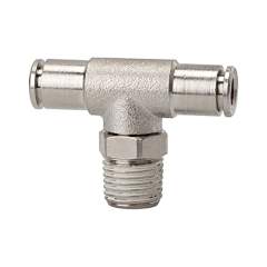Riegler 108931.Push-in T-fitting »metallica« rotating, R 1/8 o., hose ext. Ø 6
