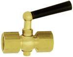 Riegler 102642.Block valve pressure gauge, Bushing-Bushing, bright brass, G 3/8