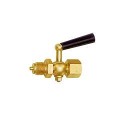 Riegler 102649.Block valve pressure gauge, Bushing - taps, bright brass, G 1/2