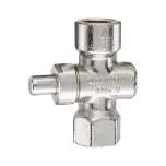 Riegler 102685.Pressure gauge pushbutton valve, G 1/2, nickel-plated brass