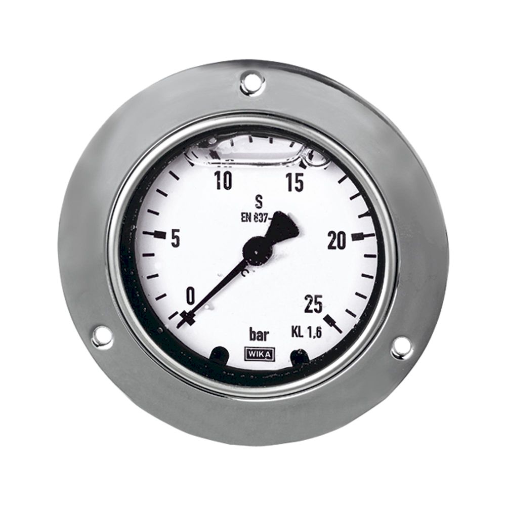 Riegler 102266.Glycerine pressure gauge, front ring, G 1/2, 0 - 16 bar, Ø 100