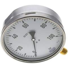 Wika MS 100160 CR Manometer senkrecht (CrNi/Ms), 160mm, 0-100 bar