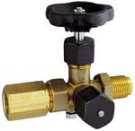 Riegler 102667.Blocking valve pressure gauge, taps-tension sleeve, brass, G 1/2