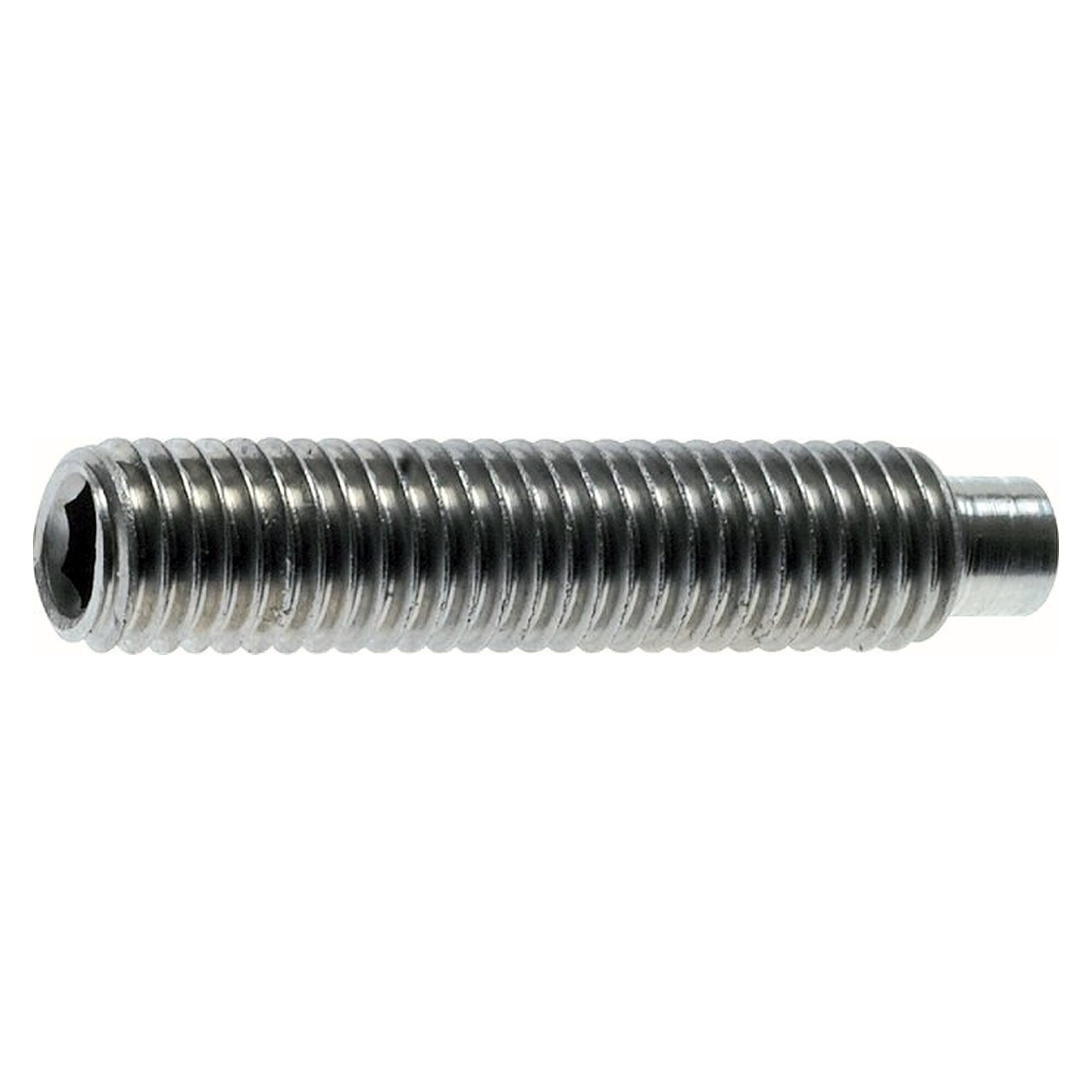 Gewindestift mit Innensechskant und Zapfen DIN 915 / ISO 4028, M 5x5, Edelstahl A2