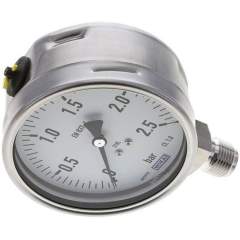Wika MS 2,5100 ES Chemie-Manometer senkrecht, 100mm, 0-2,5 bar