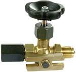 Riegler 102672.Blocking valve pressure gauge, taps-tension sleeve, brass, G 1/2