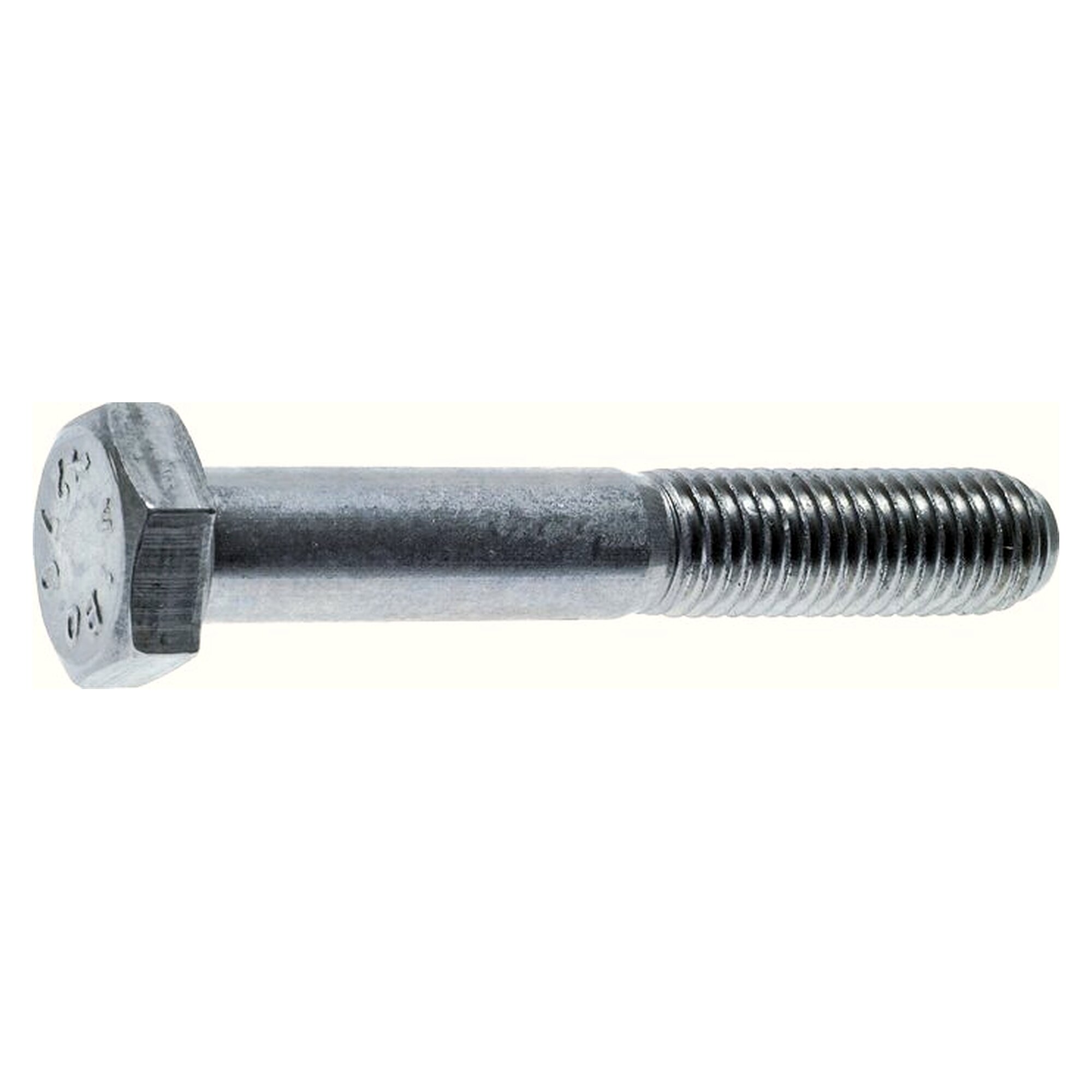 Hexagon head bolt DIN 931 / ISO 4014, M 16x65, hexagon 24 mm, shank 27 mm, steel 8.8, zinc-plated