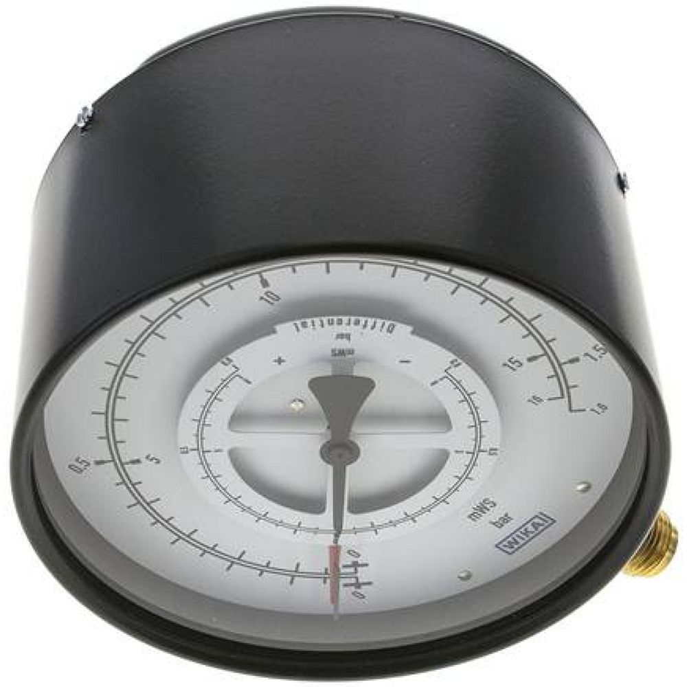 Wika MSD 1,6160 Differenzdruck-Manometer senkrecht, 160mm, 0-1,6 bar