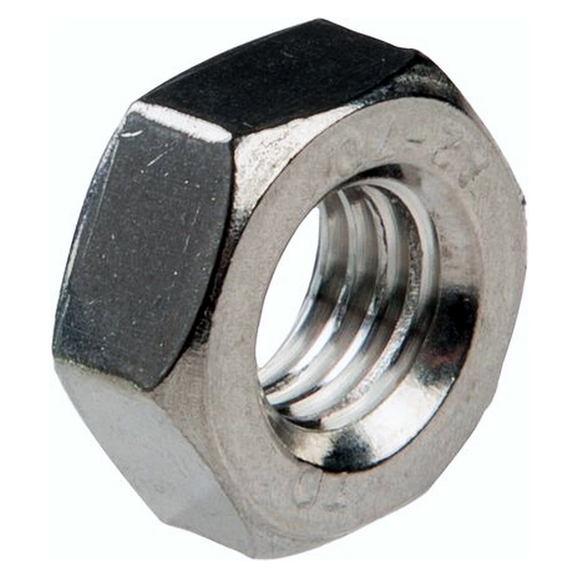 Sechskantmutter DIN 934/ISO 4032, Gewinde M 16, Schlüsselweite 24 mm, Edelstahl A2