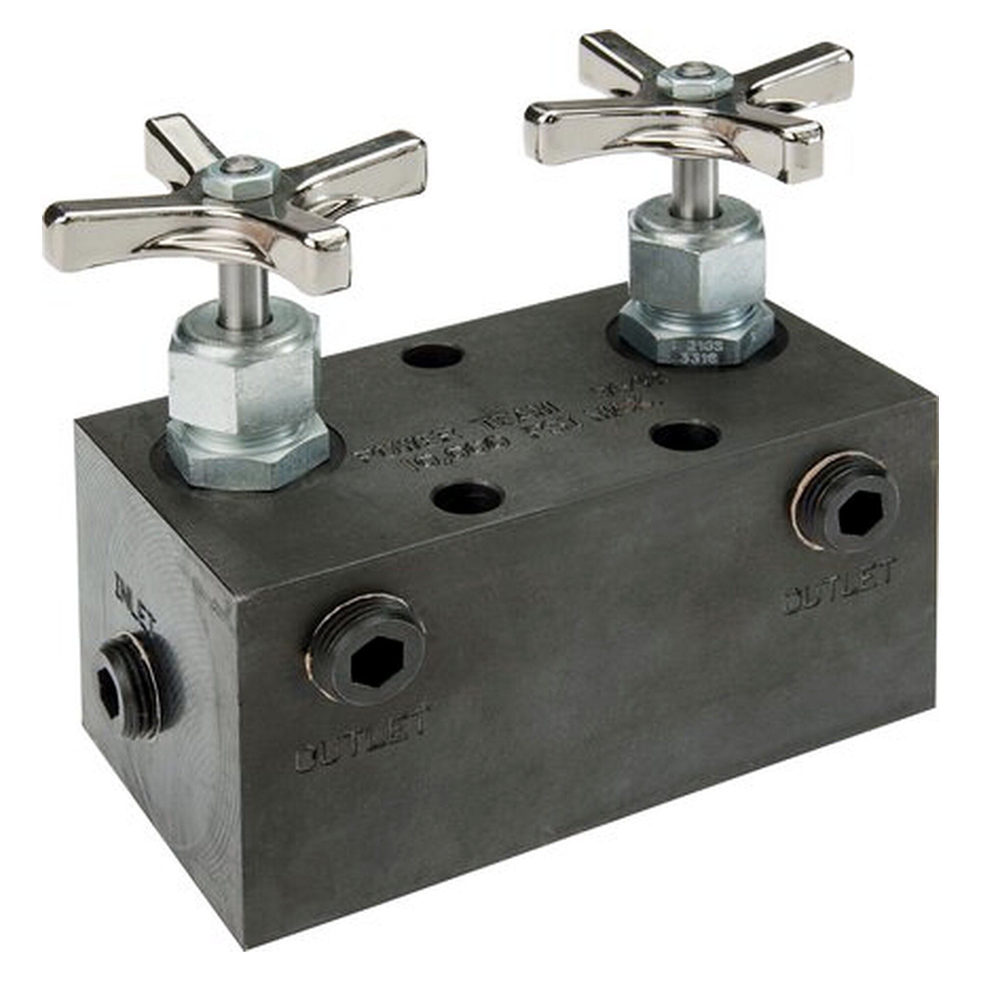Doppelnippel, kein(IG), 1x NPT 3/8" und 1x NPT 1/4"(AG), Stahl brüniert
