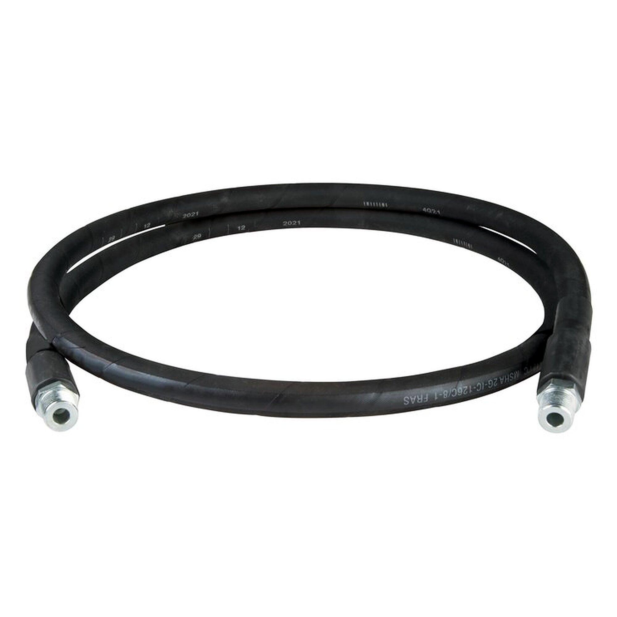 Gummi-Hydraulikschlauch, 2,4 m, 700 bar, NPT 3/8" AG, Größe 6,4