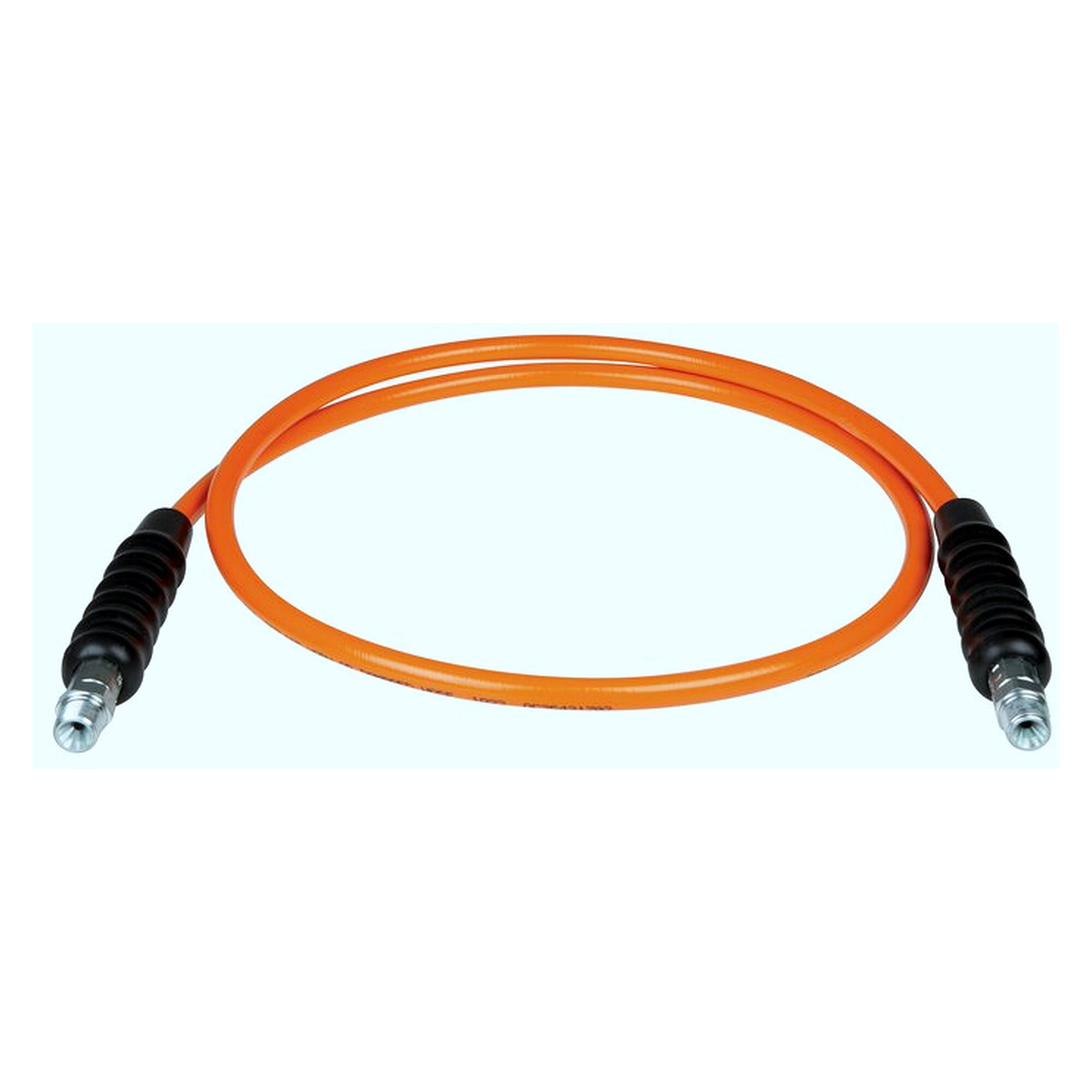 PUR (orange)-Hydraulikschlauch, 1,8 m, 700 bar, NPT 3/8" AG, Größe 6,4