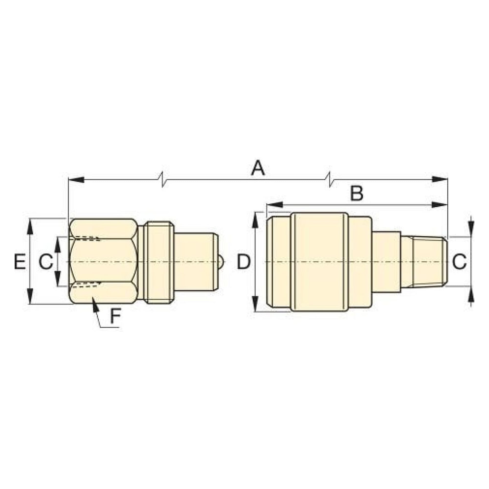 Regular Hydraulic Spee-D-Coupler, Male Half - Enerpac AH604