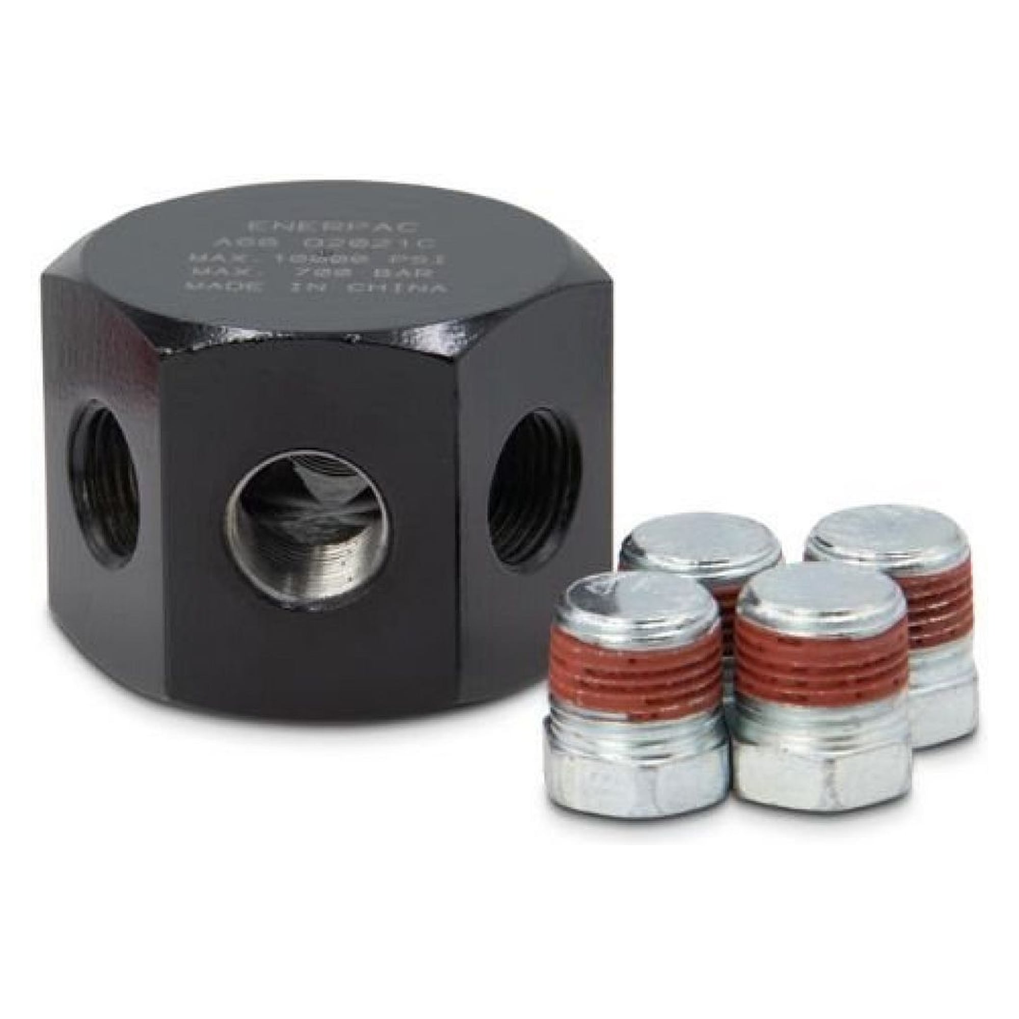 6 Ölanschlüssen, Sechskant-Verteiler, 58 mm Lang - Enerpac A66