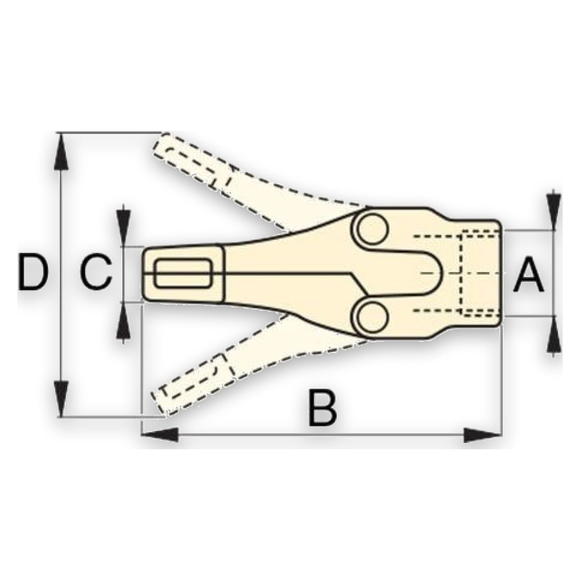 Hydraulischer Keil- und Spreizzylinder, 8,9 kN, 158 mm max. Flanschwanddicke - Enerpac A92
