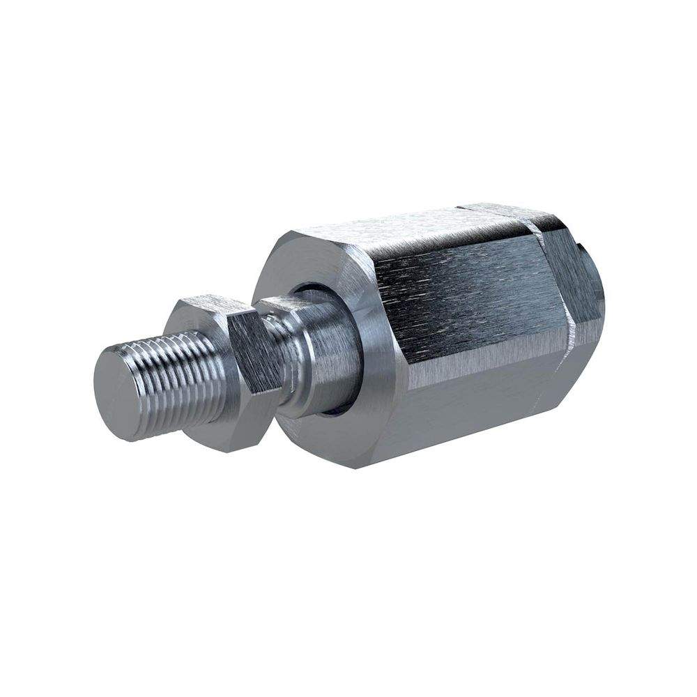 Riegler 179942.Self-aligning rod coupler, for piston rod thread M8x1.25