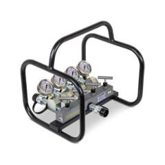 Enerpac AMGC41, Conjunto de manifold de 4 vías completo con manómetros, Para usar con cilindros de simple acción