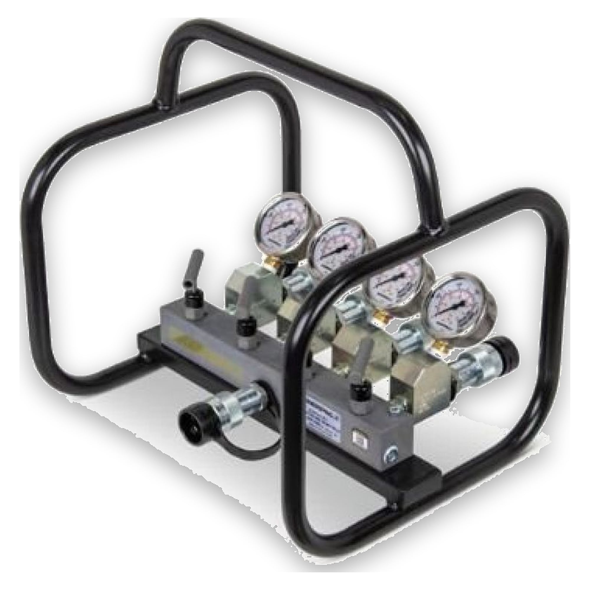 Einfachwirkend, Vierfach-Verteilereinheit, komplett mit Manometern - Enerpac AMGC41