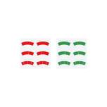 Riegler 202181.Adhesive label set, red and green circular arcs, for Ø-160