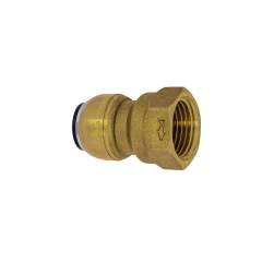 Riegler 117015.Screw-on connection, Brass, G 1/2, for pipe exterior ø 15 mm